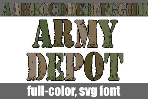 Army Depot Typeface: Bold Stenciled Typography for Crafters
