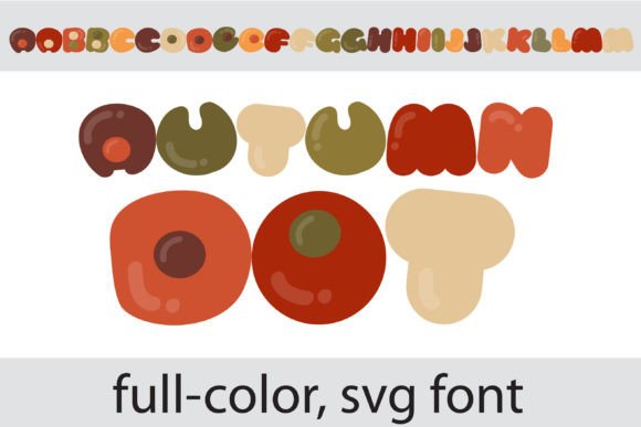 Autumn Dot Typeface: A Cozy Display Font for Seasonal Crafts
