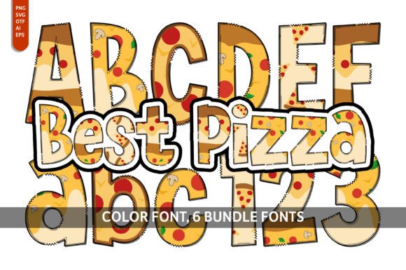 Best Pizza Collection: A Playful Color Font for Creative Branding