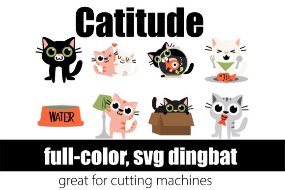 Catitude DB: A Playful Color Typeface for Handmade Branding
