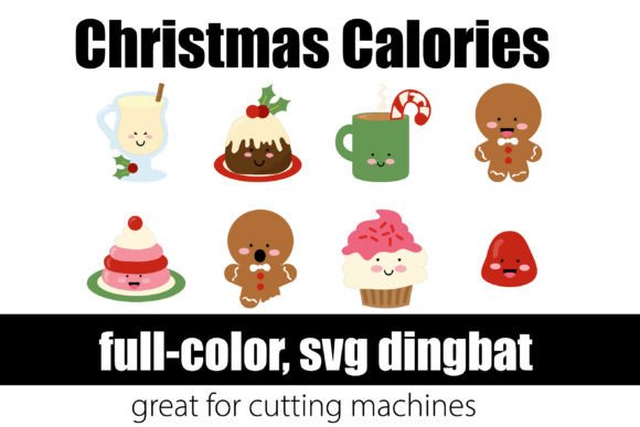 Christmas Calories: A Whimsical Color Font for Seasonal Crafts