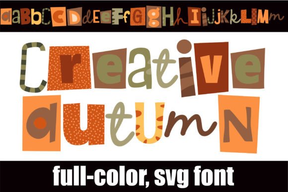 Creative Autumn: A Color Font for Warm Editorial Design