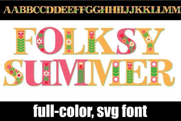 Folksy Summer Typeface: A Color Font for Handmade Branding