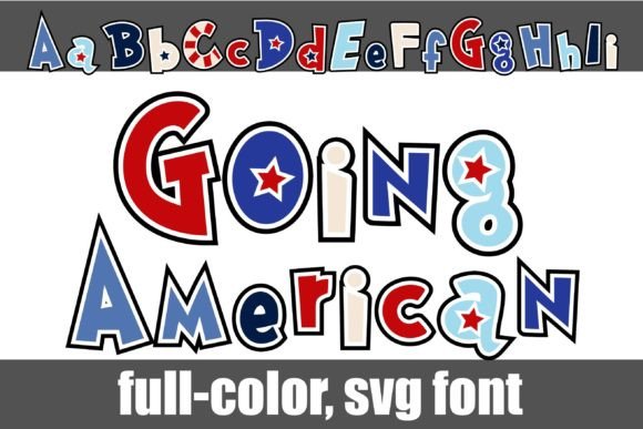 Going American: A Creative Color Font for Bold Brand Identity