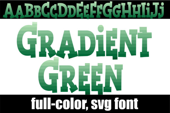 Gradient Green: A Vibrant Serif Typeface for Crafters and Sellers