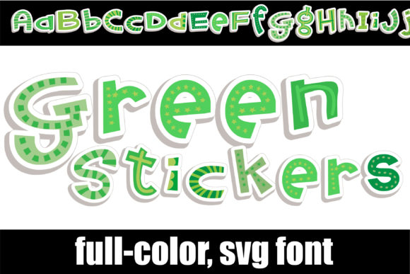 Green Stickers Typeface Review: A Playful Color Font for Bold Branding