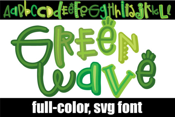 Green Wave: A Whimsical Color Font for Memorable Brand Identity