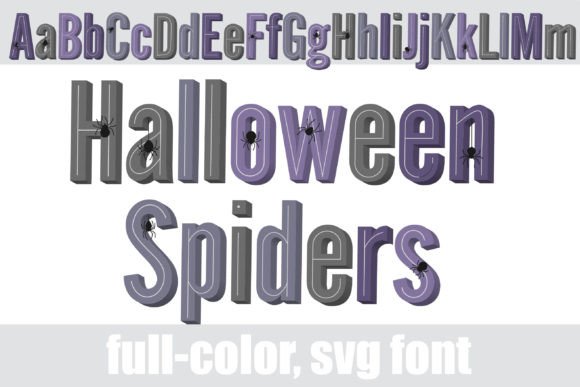 Halloween Spiders: A Creative Color Font for Seasonal Crafts