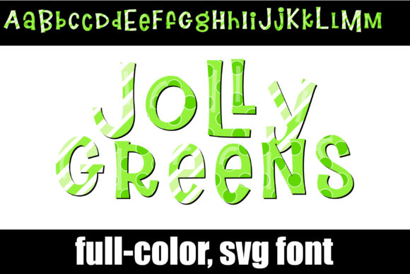 Jolly Greens Typeface: A Whimsical Color Font for Playful Branding