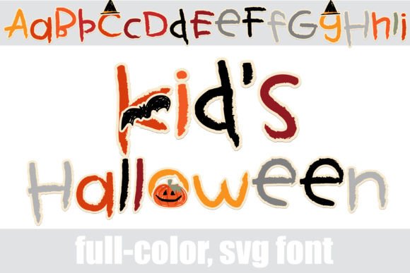 Kids Halloween: A Color Font for Playful Editorial Design