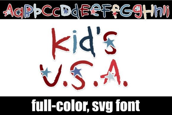 Kids Usa: A Whimsical Color Font for Playful Editorial Design