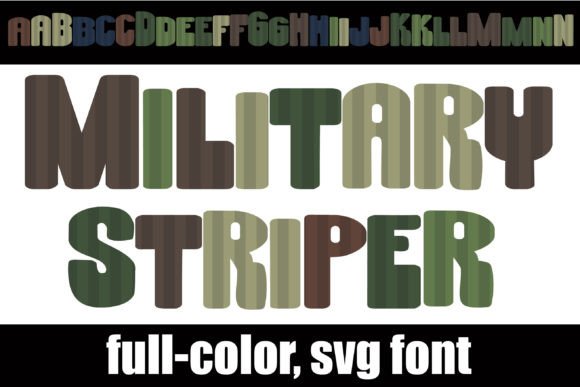 Military Striper: A Bold Color Font for Digital Branding