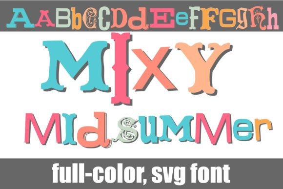 Mixy Midsummer: A Vibrant Color Font for Summer Crafts