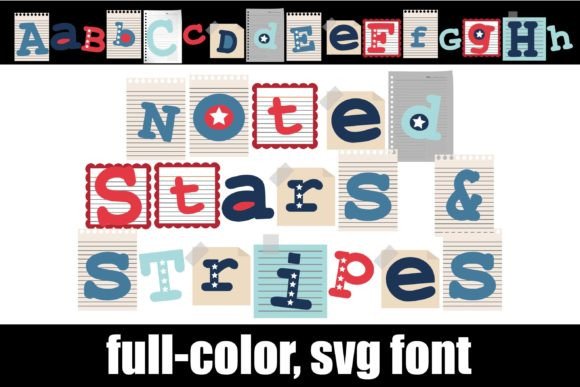 Noted Stars and Stripes: A Patriotic Display Typeface for Editorial Design