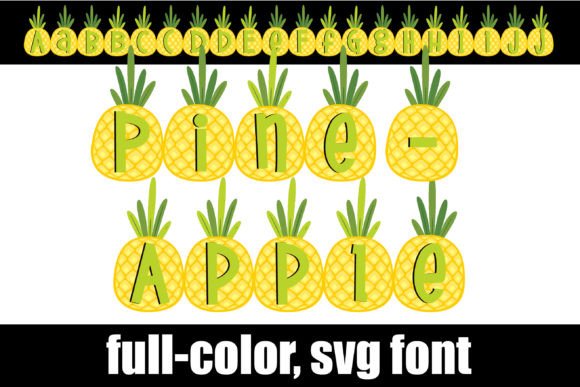 Pineapple Heart: A Vibrant Color Font for Handmade Crafts
