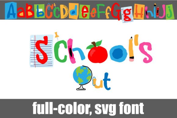 School’s Out: A Playful Color Font for Editorial Design