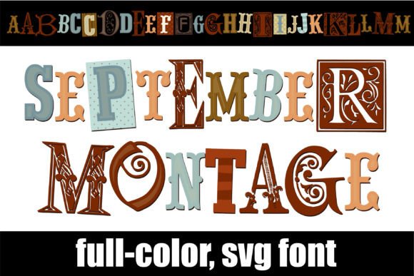 September Montage: A Creative Font for Seasonal Craft Projects