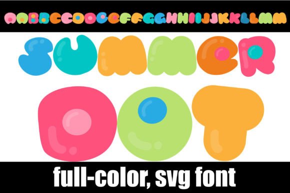 Summer Dot: A Playful Color Font for Handmade Crafts and Printables