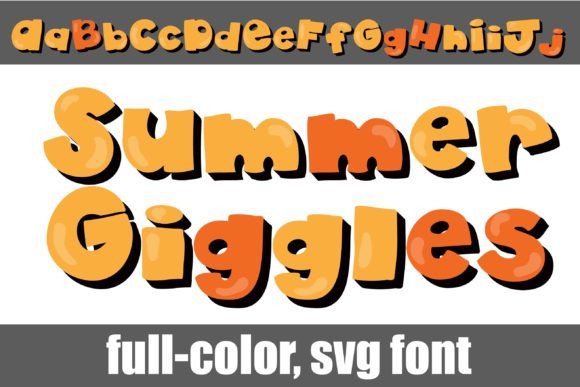 Summer Giggles: A Vibrant Color Font for Playful Web Design