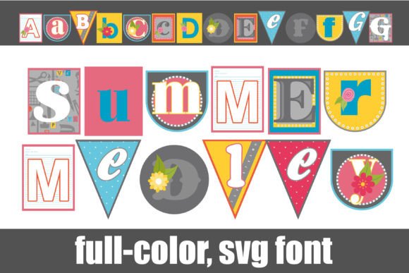Summer Medley: A Vibrant Color Font for Playful Brand Identity